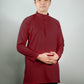 Maroon - Kurta Collared