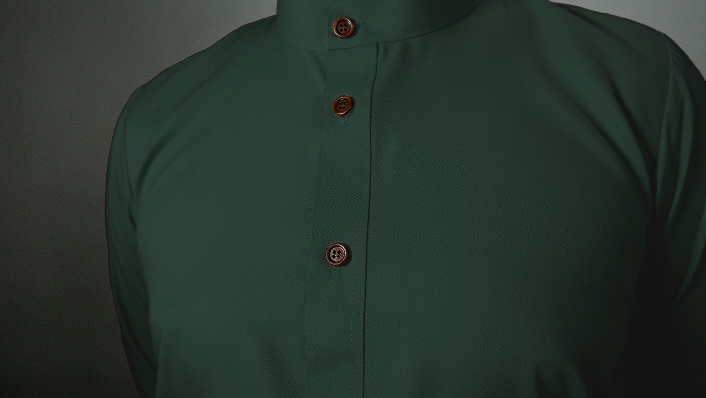 Green - Kurta Collared